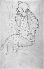 Porträt einer sitzenden Dame mit Boa 1916